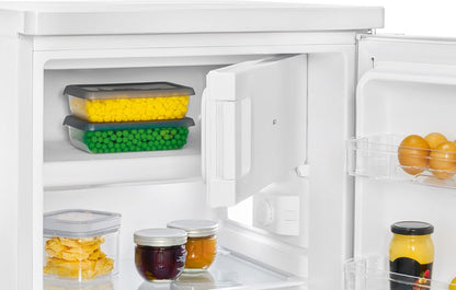 Bomann® Kühlschrank mit Gefrierfach klein | Kühlschrank 2 Ablagen | leise | mit 4-Sterne Gefrierfach | Kühlschrank klein mit Obst- und Gemüsefach | Türanschlag wechselbar | KS 7251 weiß