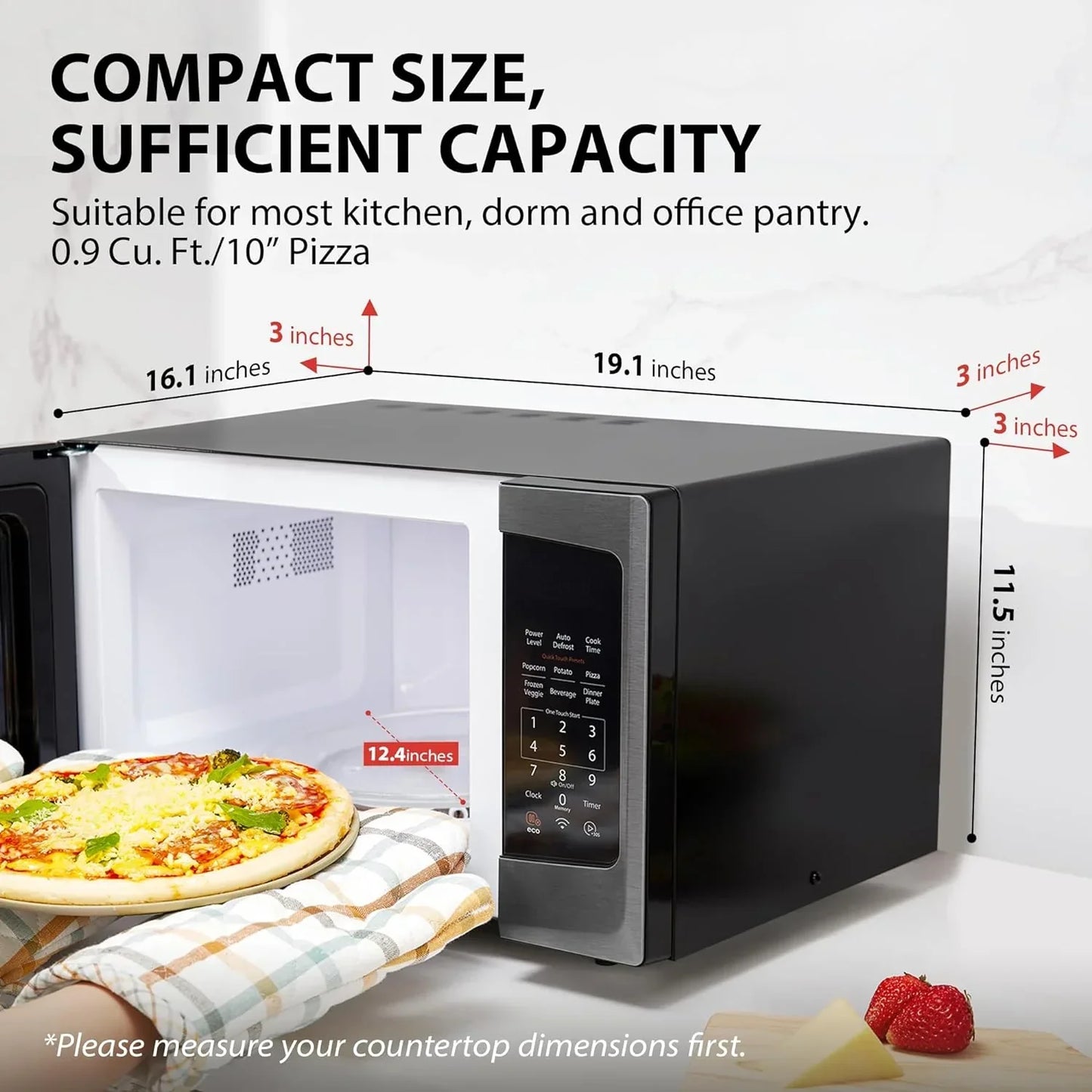 TOSHIBA 4-in-1 ML-EC42P(SS) Countertop Microwave Oven, Smart Sensor, Convection, Air Fryer Combo, Mute Function, Position Memory 13.6" Turntable, 1.5 Cu Ft, 1000W, Silver
