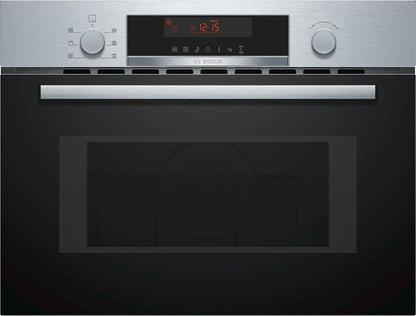Bosch BFR634GS1 Serie 8 Einbau-Mikrowelle, Türanschlag Rechts, AutoPilot 7 Automatikprogramme, Reinigungsunterstützung, TFT-Touchdisplay, LED-Beleuchtung gleichmäßige Ausleuchtung, 38 x 60 cm, 900 W