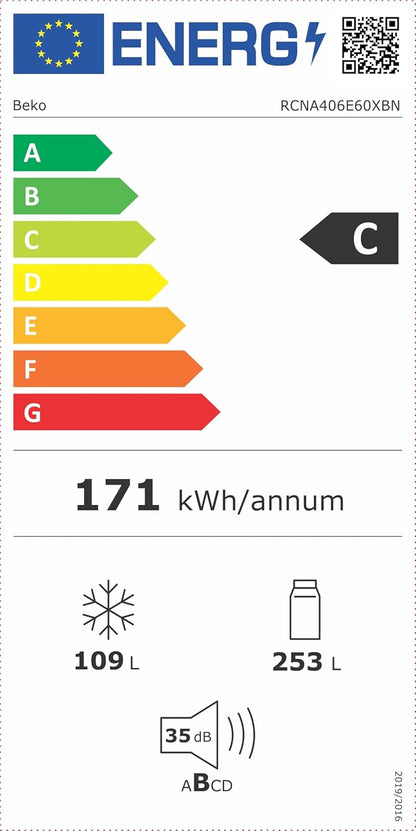 Beko RCNE366E70ZXBRN bPRO700 freistehende Kühl-/Gefrierkombination, großer Kühlschrank, 323 l Gesamtrauminhalt, HarvestFresh, NoFrost, leise, SmoothFit, 0°C-Zone, Dark Inox