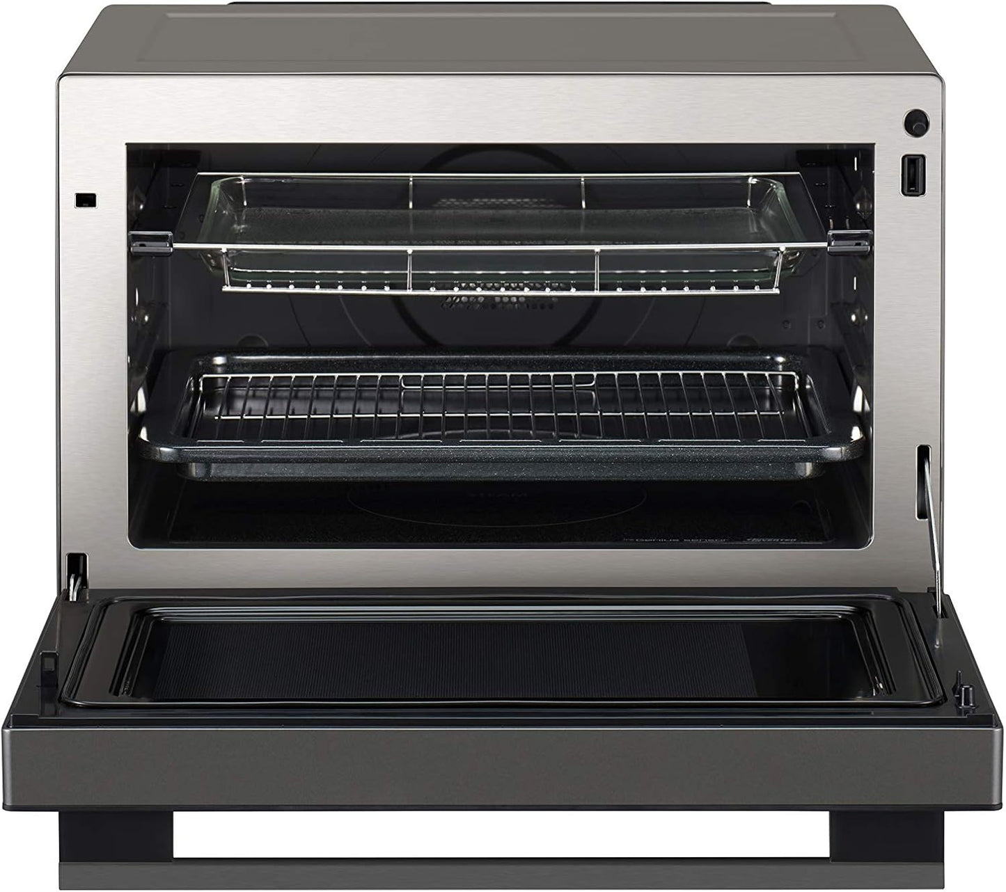Panasonic NN-CS88LBEPG | 4-in-1-Kombi-Dampfofen, 31 l, Inverter, Drehheizung auf 30-230 °C, Flachgrill 1300 W, Mikrowelle 1000 W, Dampf 1300 W, feste Oberseite, Schwarz — Version FR