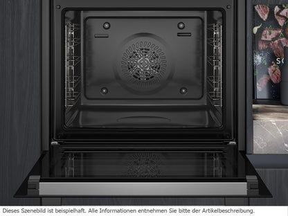 Siemens HB578GBS3, iQ500, Einbau-Backofen 60 x 60 cm, activeClean Pyrolyse Selbstreinung, TFT-Display, 3D Heißluft, Schnellaufheizung, cookControl40 Automatikprogramme, softMove, Edelstahl