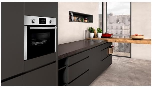 NEFF C1CMG84N0, N 50, Einbau Mikrowelle mit Heißluft, 45,4 x 59,4 x 57,0 cm (H x B x T), 44 l, Grill, 15 Automatikprogramme, Easy Clean, Edelstahl
