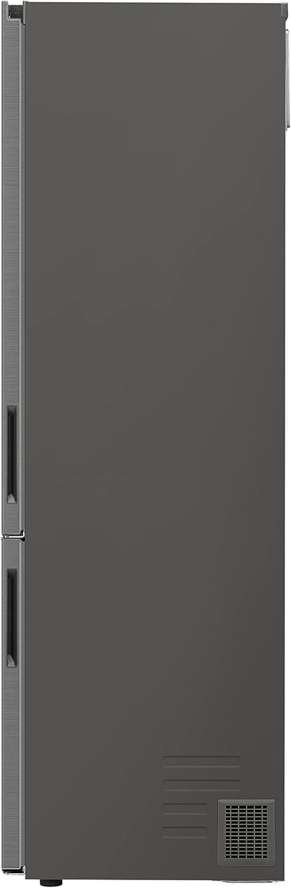 LG GBV22NCCEP Kühl-/Gefrierkombination – Smart Inverter Compressor, Total No Frost, Modern Flat Door Design, Matt Schwarz Metallic, Energieeffizienz A