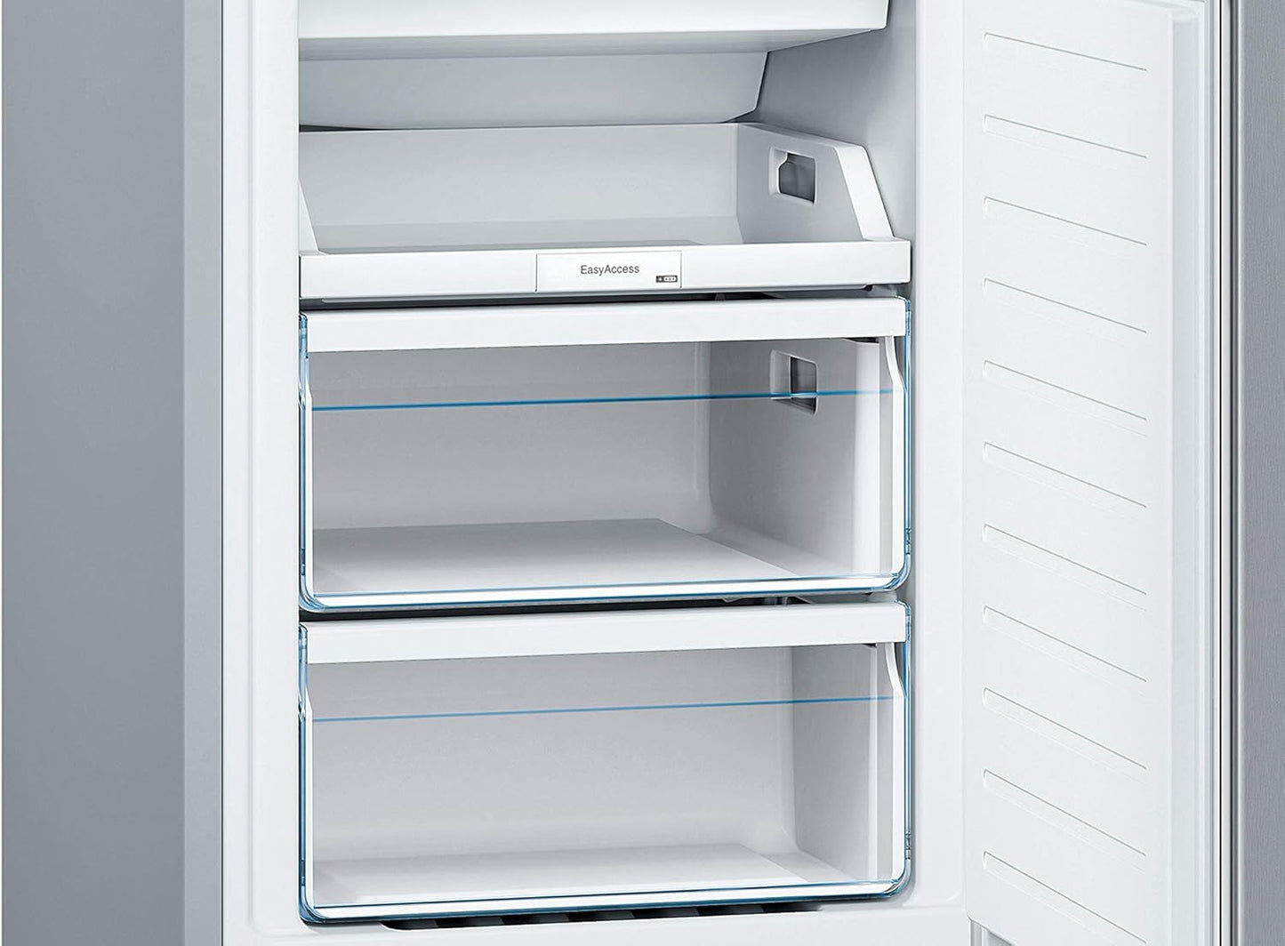 Bosch KGN36NWEA Serie 2 Kühl-Gefrier-Kombination, 186 x 60 cm, 215 L Kühlen & 87 L Gefrieren, NoFrost nie wieder abtauen, LED-Beleuchtung gleichmäßige Ausleuchtung