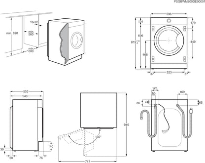 AEG L6FBG51470 Waschmaschine / Serie 6000 mit ProSense / Testsieger der Stiftung Warentest / 7,0 kg / Leise / Mengenautomatik / Nachlegefunktion / Kindersicherung / Wasserstopp / 1400 U/min