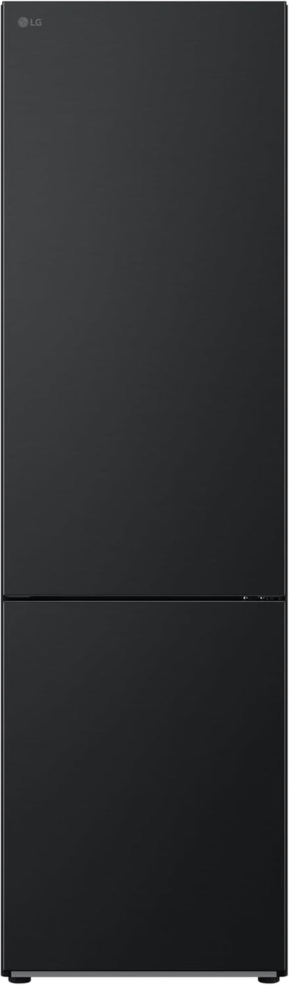 LG GBV22NCCEP Kühl-/Gefrierkombination – Smart Inverter Compressor, Total No Frost, Modern Flat Door Design, Matt Schwarz Metallic, Energieeffizienz A