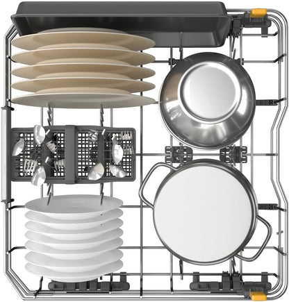 Bauknecht BCIO 3T341 PLET Vollintegrierbarer Geschirrspüler 60 cm /Edelstahl/14 Maßgedecke/10 Standardprogramme und 1 Sensorprogramm/PowerClean/ActiveDry/Besteckschublade/Vollwasserschutz