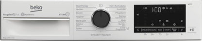 Beko B3WFU58415W1 b300 Waschmaschine, 8 kg, Waschvollautomat, Restzeitanzeige, Schleuderwahl, 1400 U/min, Dampffunktion, AddXtra-Nachlegefunktion, Bluetooth, Hygiene+ allergikergeeignet, Weiß