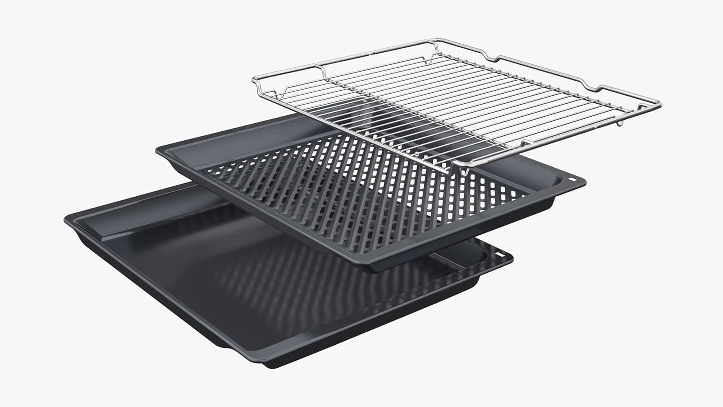 Siemens HB578GBS3, iQ500, Einbau-Backofen 60 x 60 cm, activeClean Pyrolyse Selbstreinung, TFT-Display, 3D Heißluft, Schnellaufheizung, cookControl40 Automatikprogramme, softMove, Edelstahl