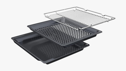 Siemens HB578GBS3, iQ500, Einbau-Backofen 60 x 60 cm, activeClean Pyrolyse Selbstreinung, TFT-Display, 3D Heißluft, Schnellaufheizung, cookControl40 Automatikprogramme, softMove, Edelstahl