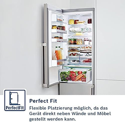 Bosch KGN36NWEA Serie 2 Kühl-Gefrier-Kombination, 186 x 60 cm, 215 L Kühlen & 87 L Gefrieren, NoFrost nie wieder abtauen, LED-Beleuchtung gleichmäßige Ausleuchtung