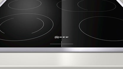 NEFF EDX442, Set bestehend aus E1ECD0AN0, N 30, Einbauherd mit CircoTherm, 60 x 60 cm, Edelstahl und M13R42N2, N 50, herdgesteuertes Elektrokochfeld, 60 cm, Schwarz, mit Rahmen aufliegend