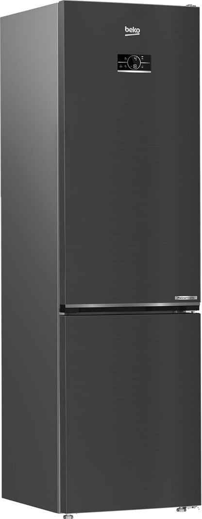 Beko RCNE366E70ZXBRN bPRO700 freistehende Kühl-/Gefrierkombination, großer Kühlschrank, 323 l Gesamtrauminhalt, HarvestFresh, NoFrost, leise, SmoothFit, 0°C-Zone, Dark Inox