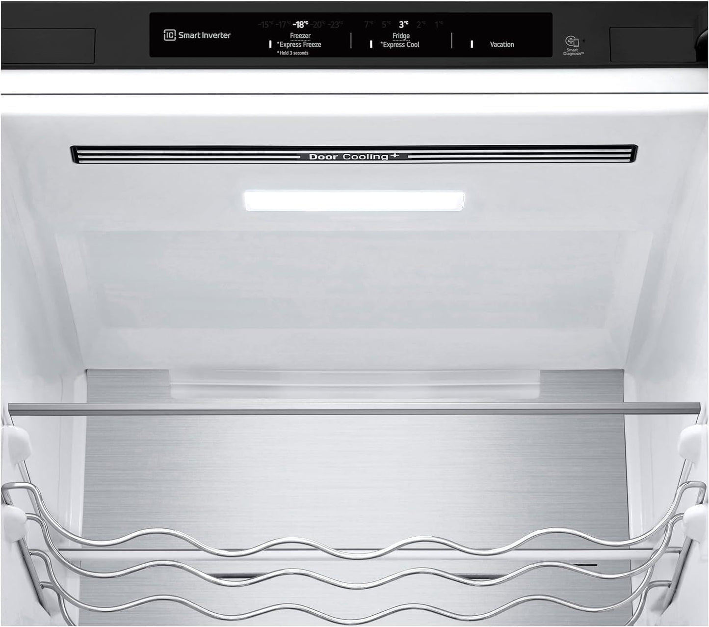 LG GBV22NCCEP Kühl-/Gefrierkombination – Smart Inverter Compressor, Total No Frost, Modern Flat Door Design, Matt Schwarz Metallic, Energieeffizienz A