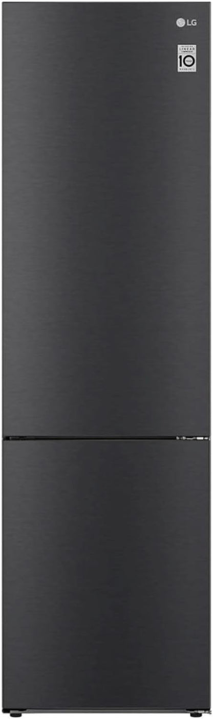LG GBV22NCCEP Kühl-/Gefrierkombination – Smart Inverter Compressor, Total No Frost, Modern Flat Door Design, Matt Schwarz Metallic, Energieeffizienz A