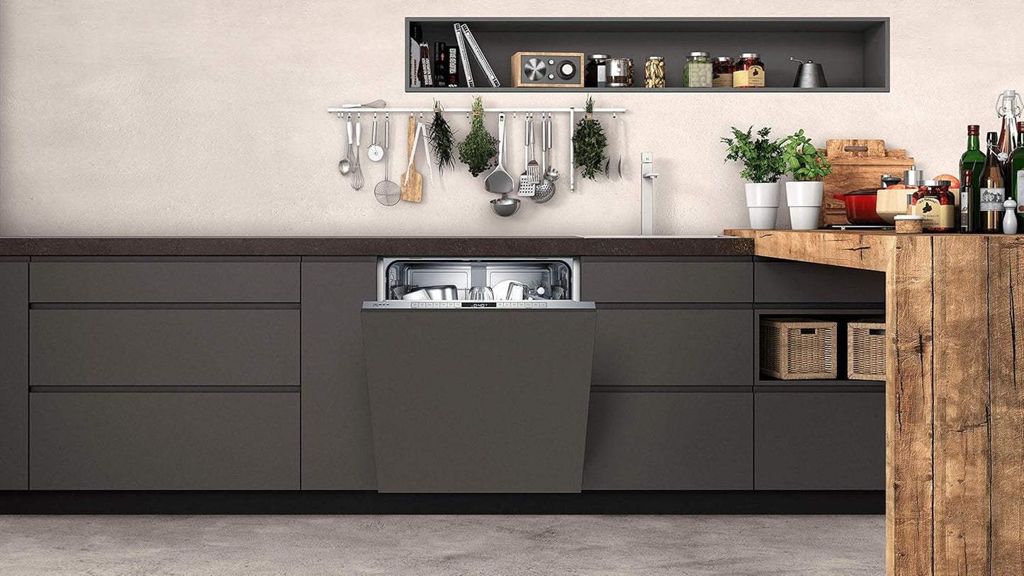 NEFF S155HTX15E N 50 Vollintegrierter Geschirrspüler, 12 Maßgedecke, Edelstahl, 81,5 cm Höhe