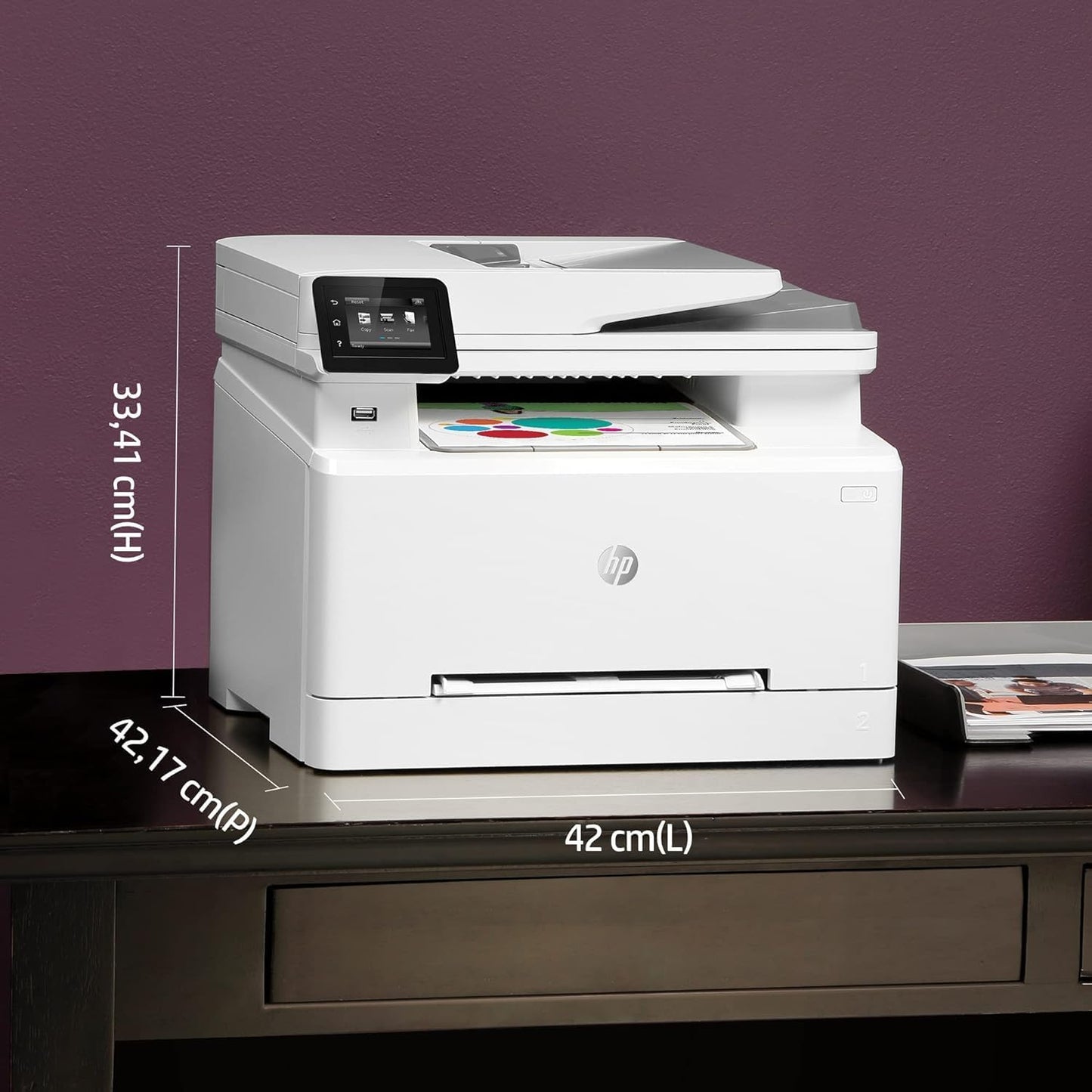HP Color LaserJet Pro MFP 3302fdwg Multifunktions-Farblaserdrucker, Fax, Automatischer beidseitiger Druck, Touchscreen, Wi-Fi, Ethernet, USB, HP Wolf Pro Security