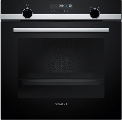 Siemens HB578GBS3, iQ500, Einbau-Backofen 60 x 60 cm, activeClean Pyrolyse Selbstreinung, TFT-Display, 3D Heißluft, Schnellaufheizung, cookControl40 Automatikprogramme, softMove, Edelstahl