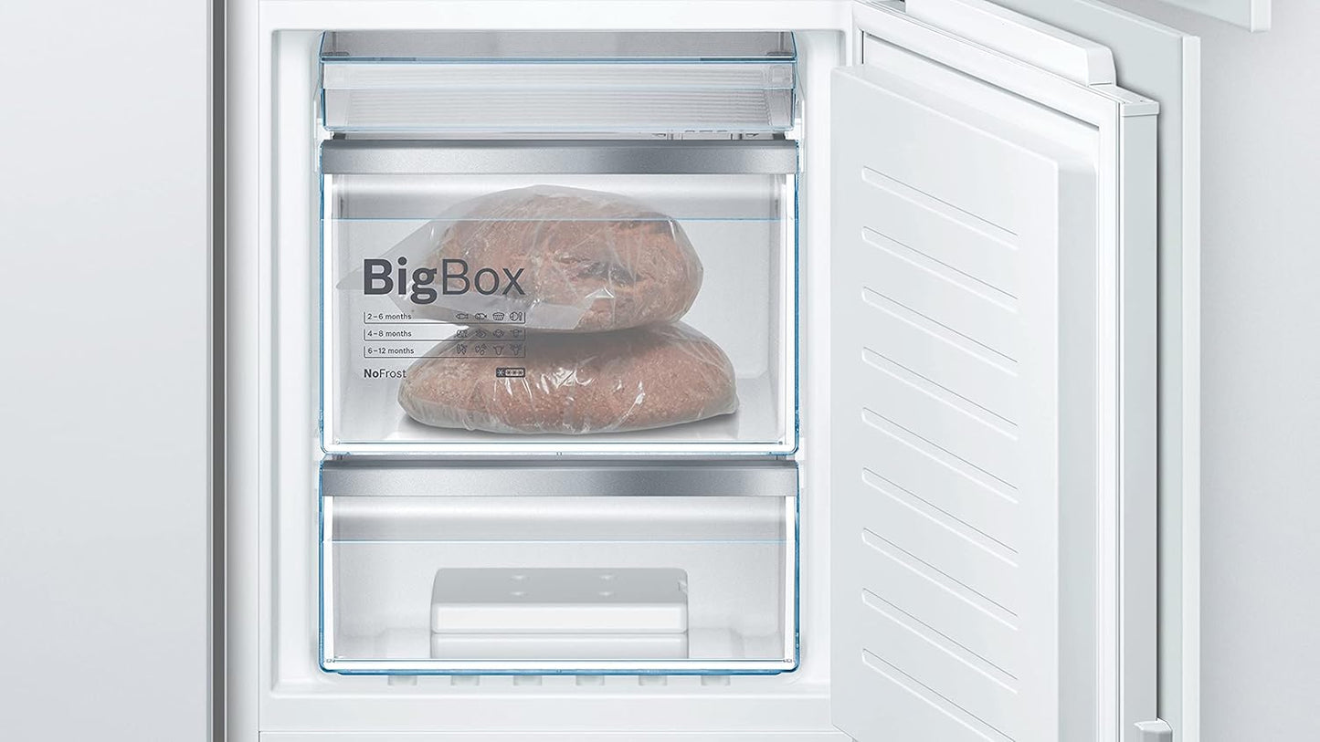Bosch KGN36NWEA Serie 2 Kühl-Gefrier-Kombination, 186 x 60 cm, 215 L Kühlen & 87 L Gefrieren, NoFrost nie wieder abtauen, LED-Beleuchtung gleichmäßige Ausleuchtung