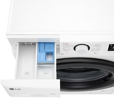 LG V7WD107H2E, Klasse E, Frontlader-Waschtrockner 10,5 - 7 kg, 1400 U/min, AI Direct Drive, Wi-Fi, Tiefenreinigung mit Dampf, TurboWash, Größere Kapazität, 62 x 60 x 85 cm ꟷ Weiß