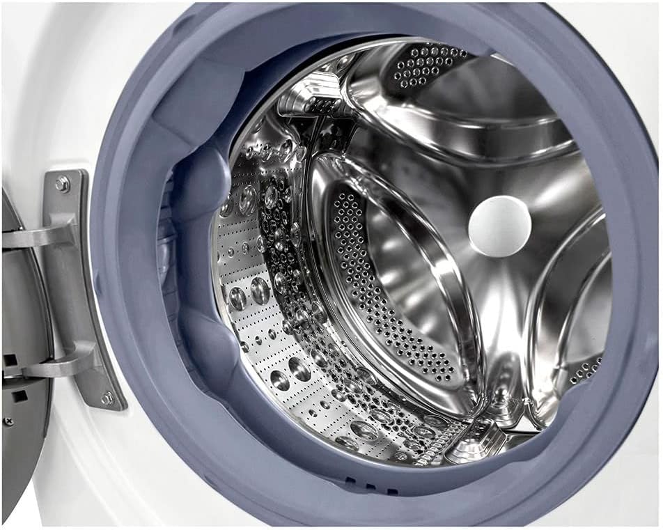 LG V7WD107H2E, Klasse E, Frontlader-Waschtrockner 10,5 - 7 kg, 1400 U/min, AI Direct Drive, Wi-Fi, Tiefenreinigung mit Dampf, TurboWash, Größere Kapazität, 62 x 60 x 85 cm ꟷ Weiß