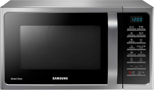 Samsung MC28H5015AS/EG Kombi-Mikrowelle mit Grill und Heißluft / 900 W / 28 L Garraum (Extra groß) / 51,7 cm Breite / Hefeteig-/Joghurt-Programm / silber