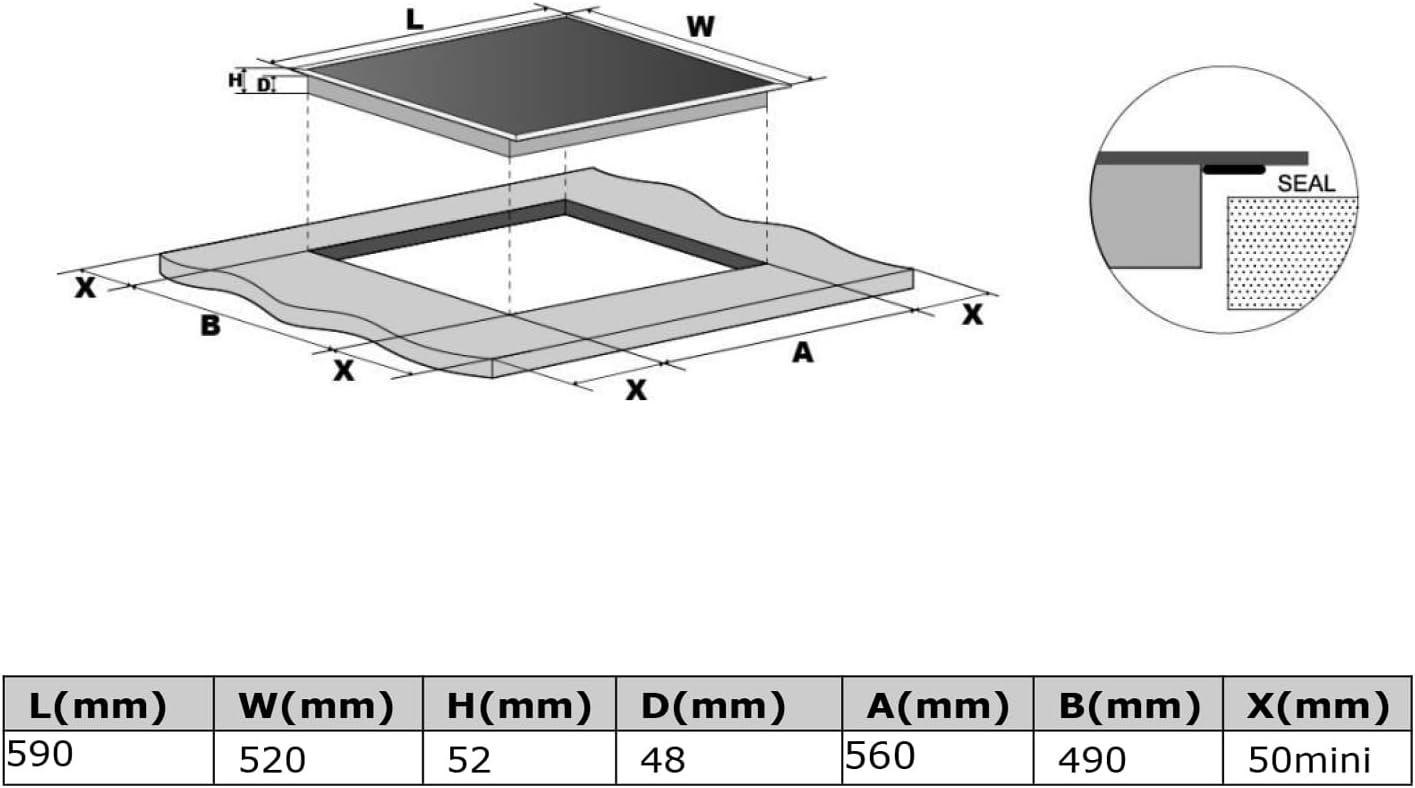 Autarkes Herdset: 60cm Einbaubackofen BO8805SS + 59cm Kochfeld CH5901RL | Grill | Heißluft | Automatik-Timer | 2-fach Wärmeschutzverglasung | Kindersicherung | Knebelbedienung | SET8805CH59RL