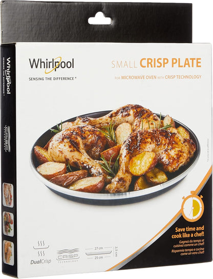 Whirlpool MAX 38 SL Kombination Grill und Mikrowelle / 700 W / 13 L Garraum / Crisp Funktion / Super-Kompakt Design besonders platzsparend in Ecken / Grill / Schnellauftau-Funktion, Silber