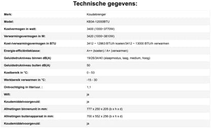 Kältebringer Split Klimaanlage Quick Connect - 12000 BTU (3,4 kW) Klimagerät mit Heizfunktion, WiFi & App, bis 91qm, sehr leise - 5m Kupferleitung, Kältemittel R32, Montagematerial, Wandhalterung