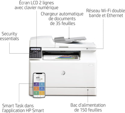 HP Color LaserJet Pro MFP 3302fdwg Multifunktions-Farblaserdrucker, Fax, Automatischer beidseitiger Druck, Touchscreen, Wi-Fi, Ethernet, USB, HP Wolf Pro Security