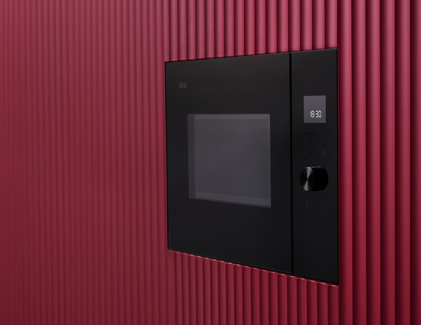 AEG Einbau-Mikrowelle Serie 6000 mit Steam Set - 60 cm - 17 L Garraum - Touch-Bedienung - Display mit Uhr - Auftau-Funktion - Drehteller Ø 272 mm - Schwarz - TB6SM171DB