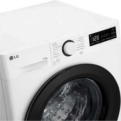 LG W4WR7096YB, Klasse D, Frontlader-Waschtrockner 9 - 6 kg, 62 x 60 x 85 cm, Wi-Fi, AI Direct Drive, Tiefenreinigung mit Dampf, TurboWash 360, Große Kapazität, Außentür aus gehärtetem Glas, Weiß