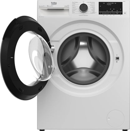Beko B3WFU58415W1 b300 Waschmaschine, 8 kg, Waschvollautomat, Restzeitanzeige, Schleuderwahl, 1400 U/min, Dampffunktion, AddXtra-Nachlegefunktion, Bluetooth, Hygiene+ allergikergeeignet, Weiß