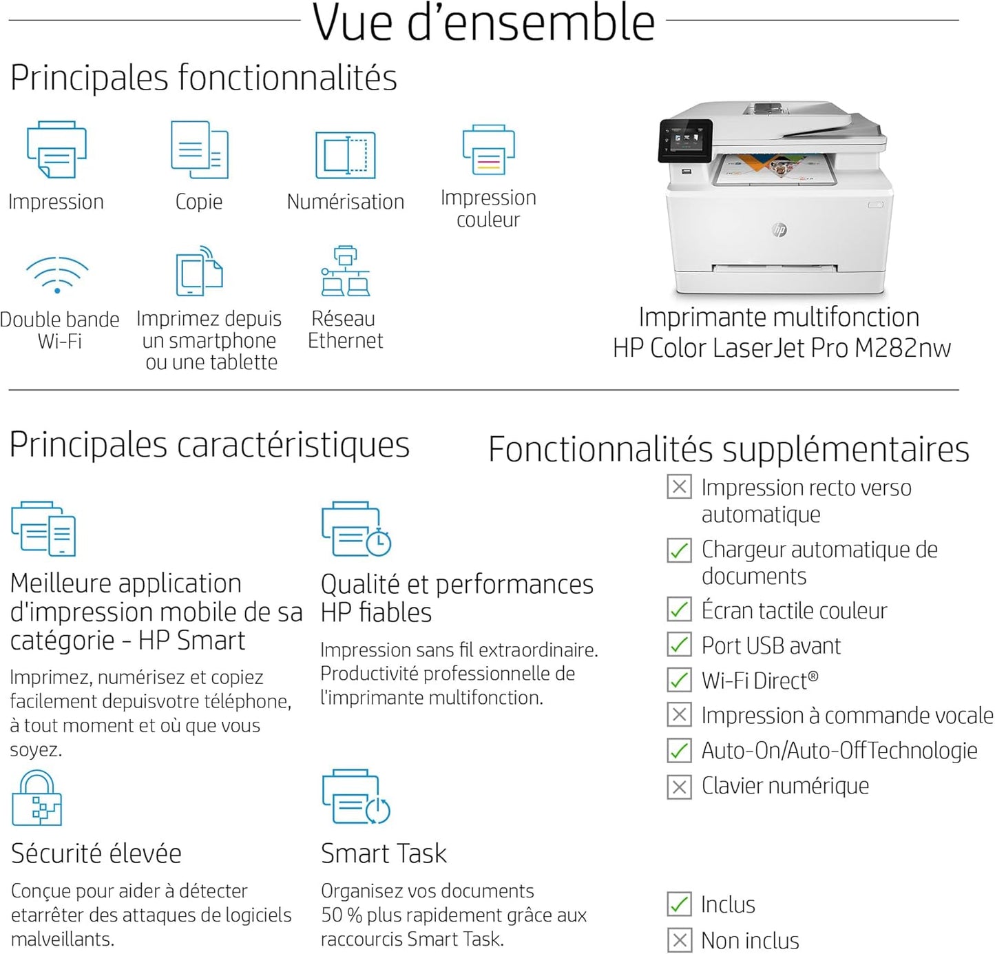 HP Color LaserJet Pro MFP 3302fdwg Multifunktions-Farblaserdrucker, Fax, Automatischer beidseitiger Druck, Touchscreen, Wi-Fi, Ethernet, USB, HP Wolf Pro Security