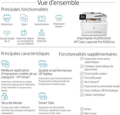 HP Color LaserJet Pro MFP 3302fdwg Multifunktions-Farblaserdrucker, Fax, Automatischer beidseitiger Druck, Touchscreen, Wi-Fi, Ethernet, USB, HP Wolf Pro Security