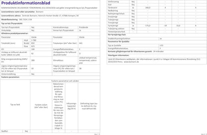 Bomann® Kühlschrank mit Gefrierfach | No-Frost Gefrierteil | 186cm Kühlschrank | 39dB | Kühl Gefrierkombination mit MultiAirflow | 320L | Kühl Gefrierkombination No-Frost | KG 7361 schwarz-inox