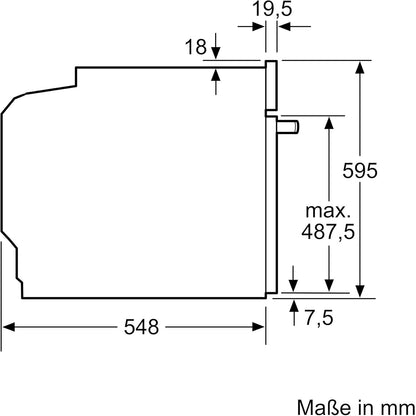 Bosch HMG7361B1, Serie 8 smarter Einbau-Backofen mit Mikrowellenfunktion, 60 x 60 cm, Made in Germany, Schwarz, Air Fry, Digitaler Bedienring, Touchdisplay, Automatikprogramme, Reinigungsunterstützung