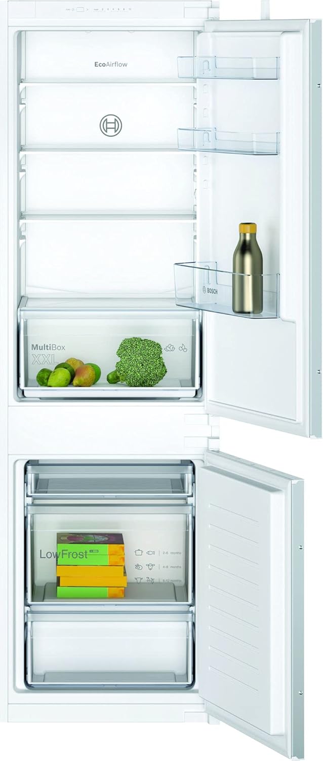 Bosch KGN36NWEA Serie 2 Kühl-Gefrier-Kombination, 186 x 60 cm, 215 L Kühlen & 87 L Gefrieren, NoFrost nie wieder abtauen, LED-Beleuchtung gleichmäßige Ausleuchtung