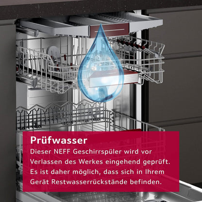 NEFF S155HTX15E N 50 Vollintegrierter Geschirrspüler, 12 Maßgedecke, Edelstahl, 81,5 cm Höhe
