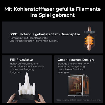 Creality K2 Plus Combo 3D-Drucker, 16-Farben Multimaterial-Druck, 350³mm XXL-Bauraum, Servo-Direktantrieb, Dual-KI-Kameras, Ultra-Leise