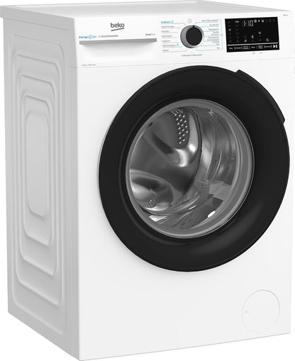 Beko B3WFU58415W1 b300 Waschmaschine, 8 kg, Waschvollautomat, Restzeitanzeige, Schleuderwahl, 1400 U/min, Dampffunktion, AddXtra-Nachlegefunktion, Bluetooth, Hygiene+ allergikergeeignet, Weiß