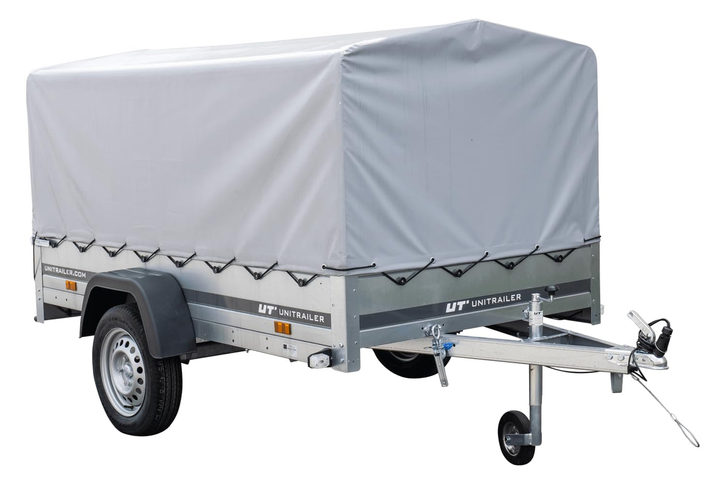 UNITRAILERAnhänger Pkw 230x125 Garden Trailer 230 Kipp Unitrailer 750 kg mit Stützrad, Hochplane und Hochspriegel