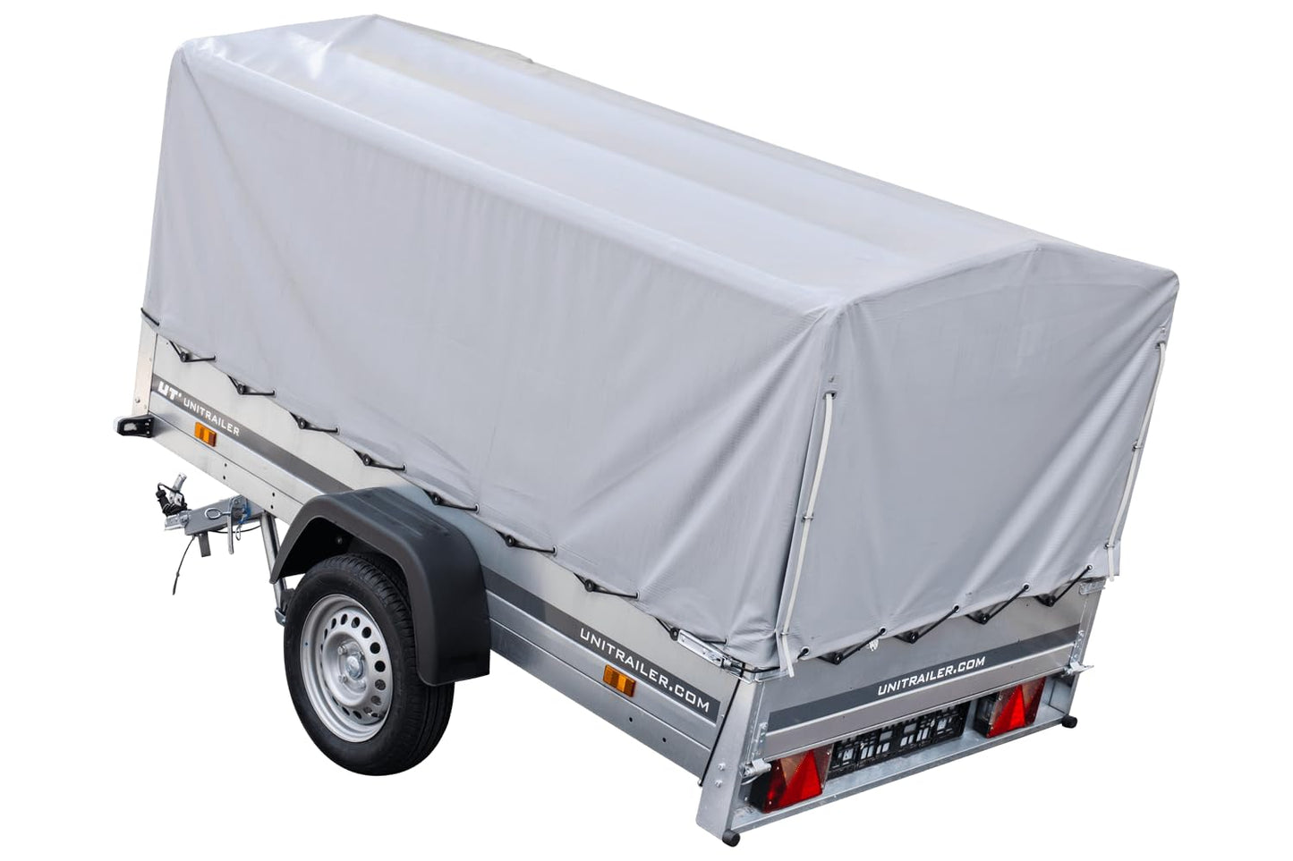 UNITRAILERAnhänger Pkw 230x125 Garden Trailer 230 Kipp Unitrailer 750 kg mit Stützrad, Hochplane und Hochspriegel
