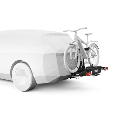 Thule EasyFold XT Fahrradträger, Fahrradträger Anhängerkupplung Black/Aluminum, 2 Bikes