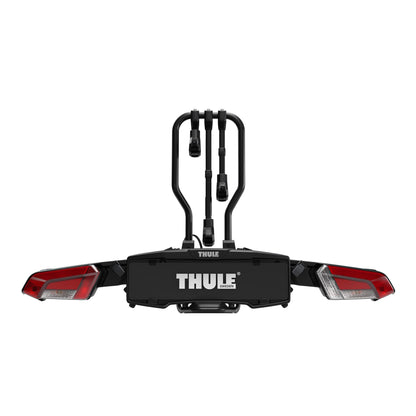 Thule EasyFold XT Fahrradträger, Fahrradträger Anhängerkupplung Black/Aluminum, 2 Bikes