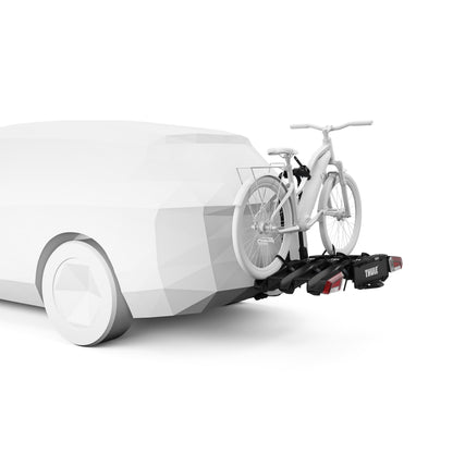 Thule EasyFold XT Fahrradträger, Fahrradträger Anhängerkupplung Black/Aluminum, 2 Bikes