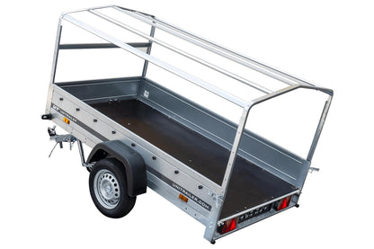 UNITRAILERAnhänger Pkw 230x125 Garden Trailer 230 Kipp Unitrailer 750 kg mit Stützrad, Hochplane und Hochspriegel