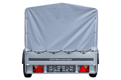 UNITRAILERAnhänger Pkw 230x125 Garden Trailer 230 Kipp Unitrailer 750 kg mit Stützrad, Hochplane und Hochspriegel