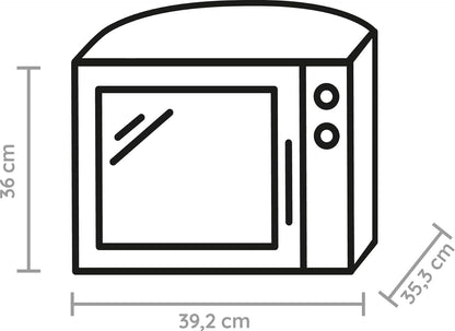 Whirlpool MAX 38 SL Kombination Grill und Mikrowelle / 700 W / 13 L Garraum / Crisp Funktion / Super-Kompakt Design besonders platzsparend in Ecken / Grill / Schnellauftau-Funktion, Silber